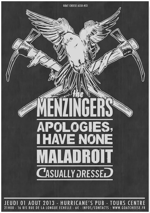 The Menzingers (USA) + Apologies, I Have None (UK) + Casually Dressed (ALL) + Maladroit
