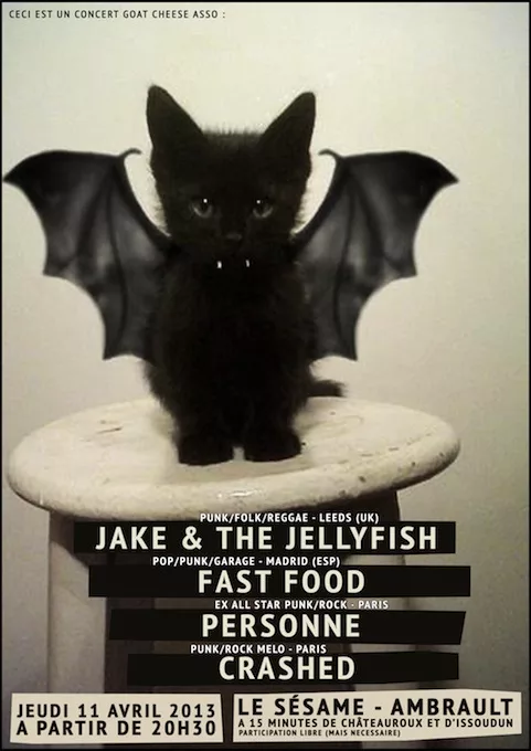 Jake & the Jellyfish (UK) + Fast Food (ES) + Crashed + Personne