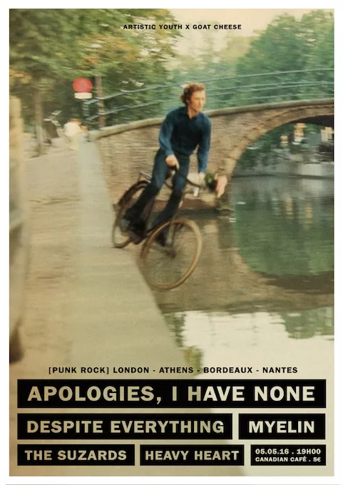 Apologies, I Have None (UK) + Despite Everyting (GR) + Myelin (UK) + The Suzards + Heavy Heart