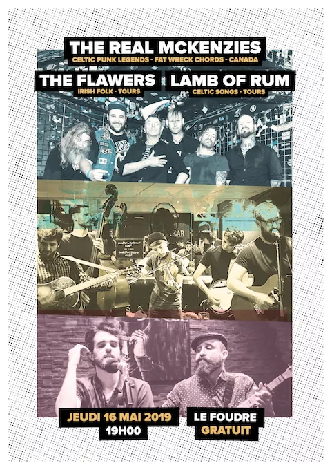 The Real McKenzies (CAN) + The Flawers + Lamb Of Rum